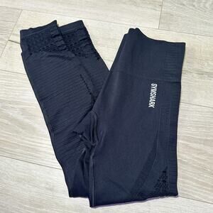 Gymshark Size S Vital Seamless Eyelet Detailing Black Training Workout Legging